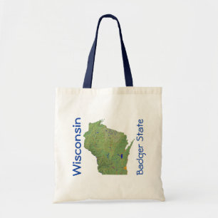Wisconsin Map Bag