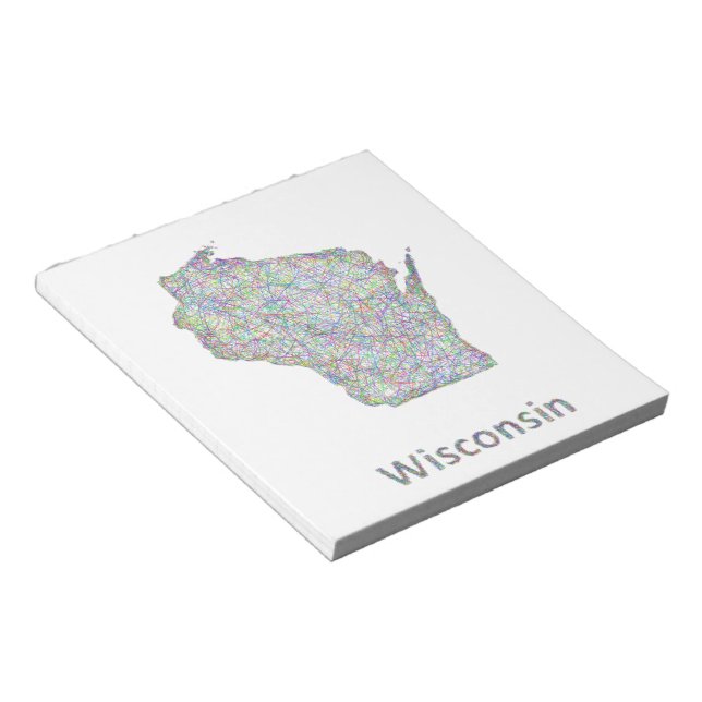 Wisconsin map notepad (Angled)