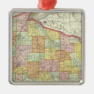 Wisconsin Metal Tree Decoration