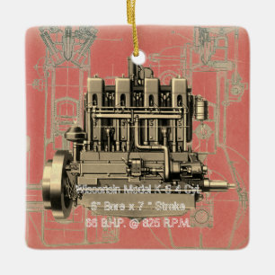 Wisconsin Motor Milwaukee Wisconsin Engine Early K Ceramic Ornament