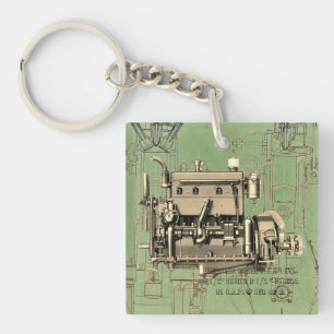 Wisconsin Motor Milwaukee Wisconsin gas engine B-3 Key Ring