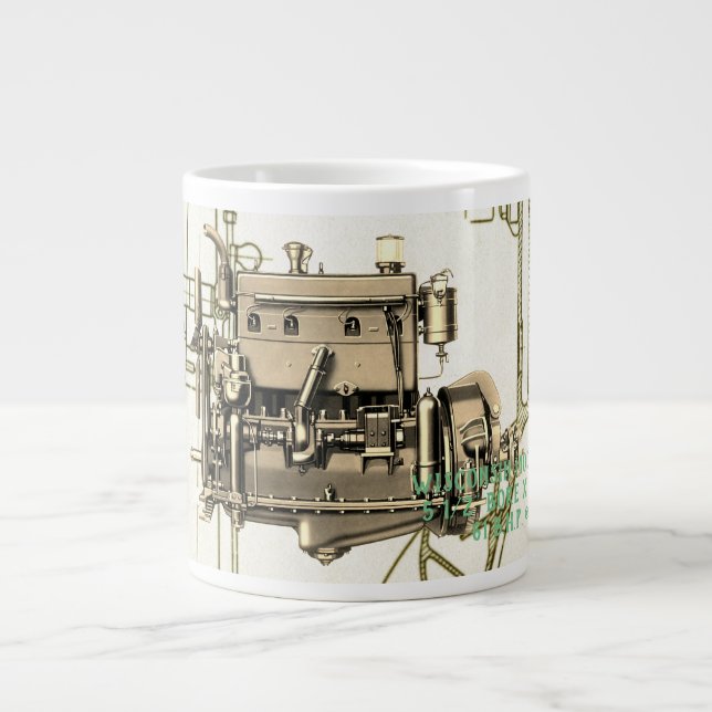 Wisconsin Motor Milwaukee Wisconsin gas engine B-3 Large Coffee Mug (Front)