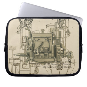 Wisconsin Motor Milwaukee Wisconsin gas engine X Laptop Sleeve