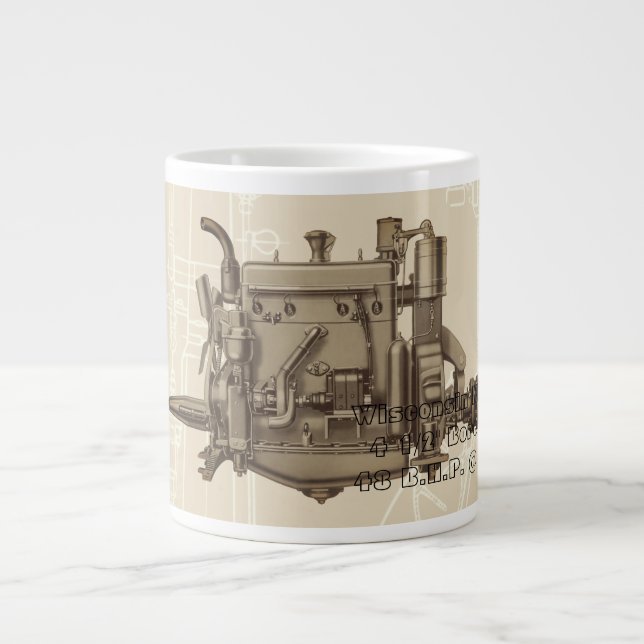 Wisconsin Motor Milwaukee Wisconsin gas engine X Large Coffee Mug (Front)