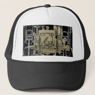 Wisconsin Motor Milwaukee Wisconsin gas engine X Trucker Hat