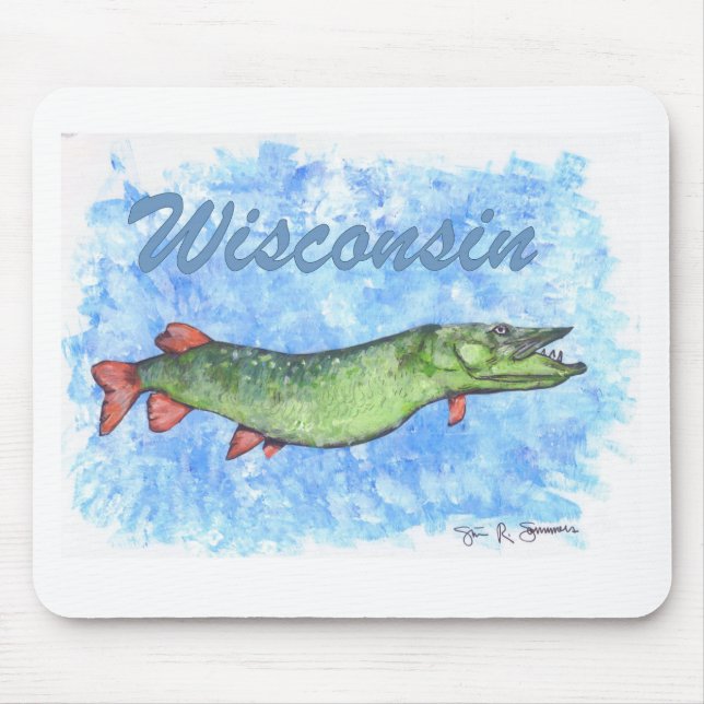 Wisconsin Muskie Mouse Mat (Front)
