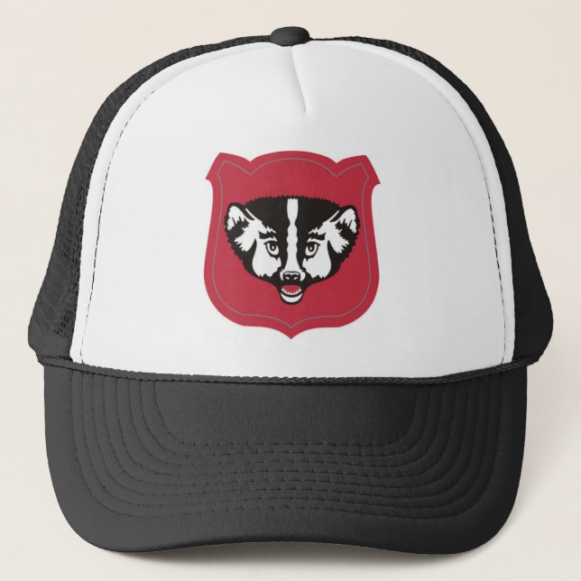 Wisconsin National Guard Military Insignia Trucker Hat (Front)
