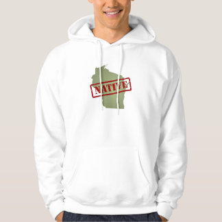 Wisconsin Native with Wisconsin Map Hoodie