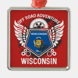 Wisconsin Off Road Adventure 4x4 Trail Mudding Metal Tree Decoration