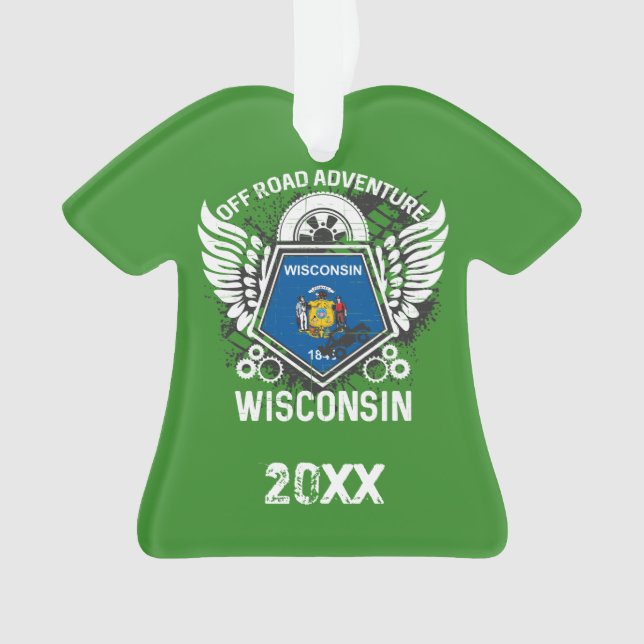 Wisconsin Off Road Adventure 4x4 Trails Mudding Ornament (Front)