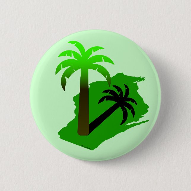 Wisconsin Palm Tree 6 Cm Round Badge (Front)