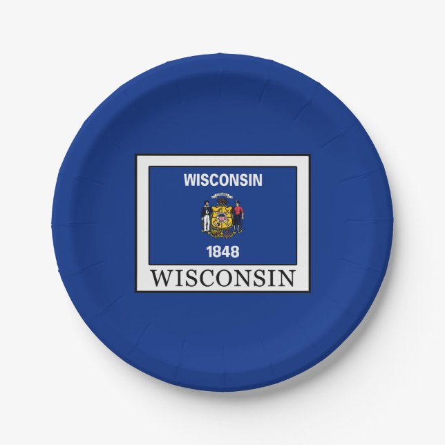 Wisconsin Paper Plate (Front)