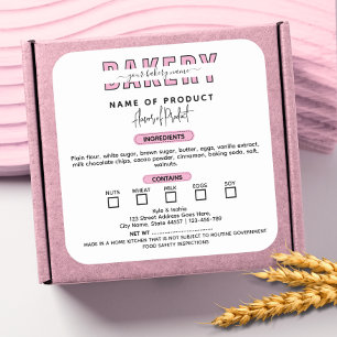 Wisconsin Pink Cottage Law Label Bakery Packaging