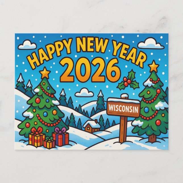 WISCONSIN Postcard (Front)