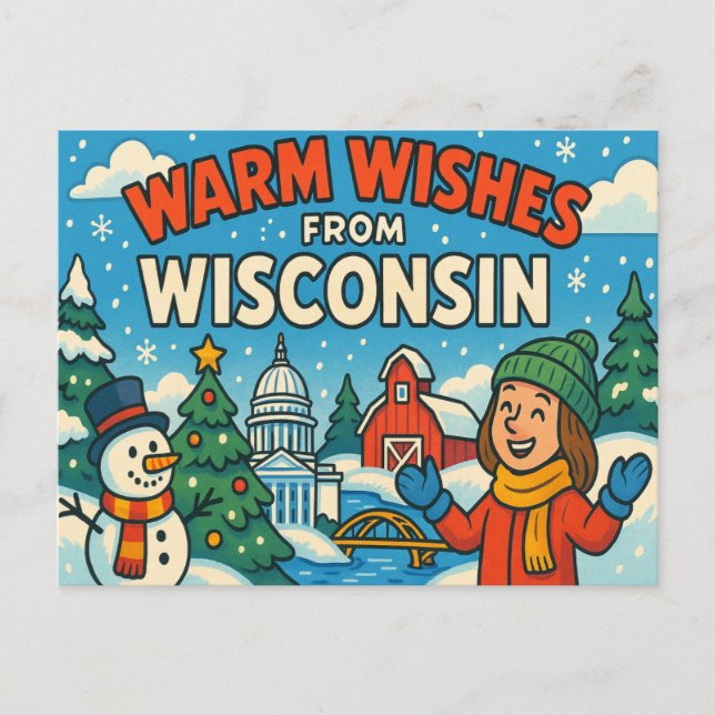WISCONSIN Postcard (Front)