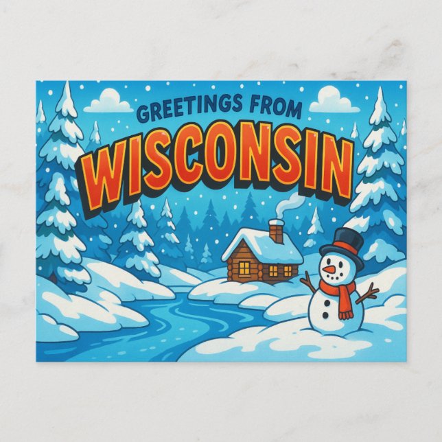 WISCONSIN Postcard (Front)