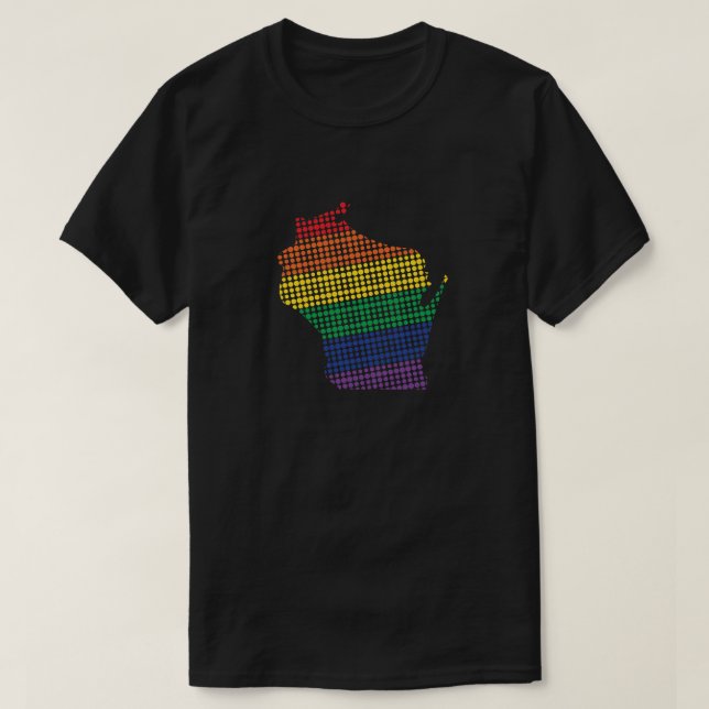Wisconsin Rainbow State T-Shirt (Design Front)