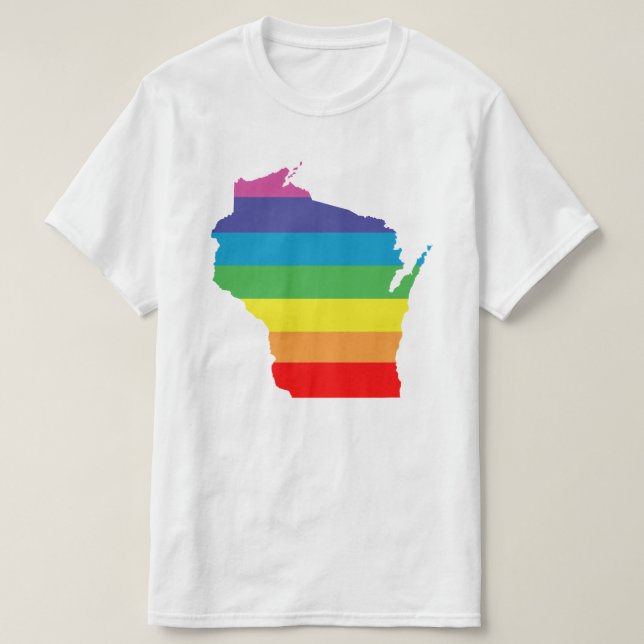 wisconsin rainbow T-Shirt (Design Front)