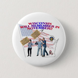 Wisconsin - Return Congress to the People! 6 Cm Round Badge