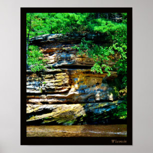 Wisconsin River Rocks Poster