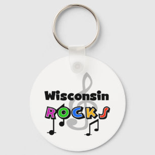 Wisconsin Rocks Key Ring