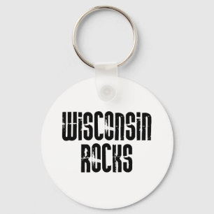 Wisconsin Rocks Keychain