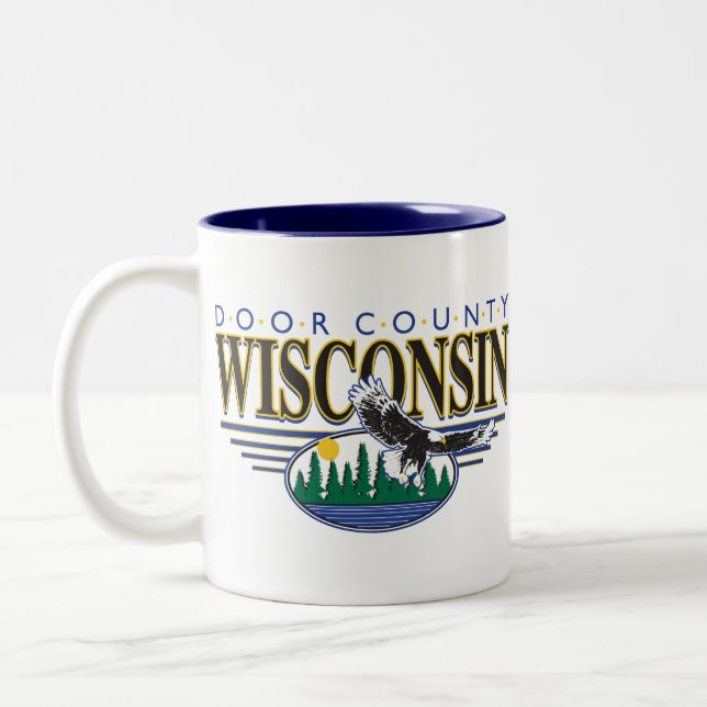 WISCONSIN-SCENE- Two-Tone COFFEE MUG (Left)