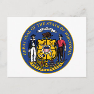 Wisconsin seal postcard