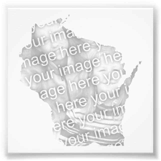 Wisconsin Shape Framed Photo (Front)