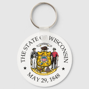 Wisconsin sign key ring