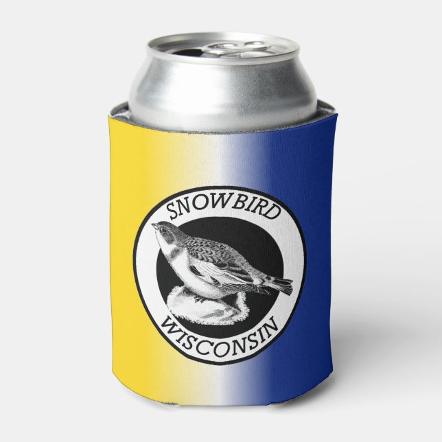 Wisconsin Snowbird Can Cooler (Can Front)