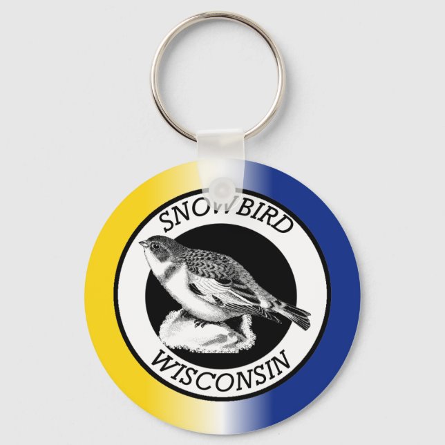 Wisconsin Snowbird Key Ring (Front)