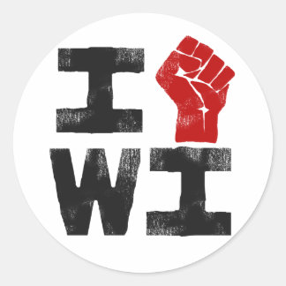 Wisconsin Solidarity Classic Round Sticker