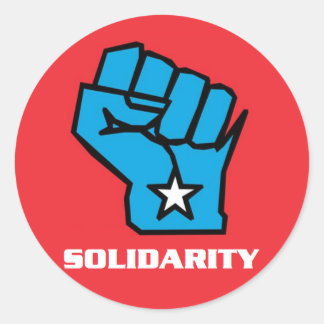 Wisconsin Solidarity Fist Classic Round Sticker