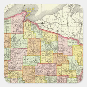 Wisconsin Square Sticker