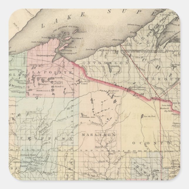 Wisconsin Square Sticker (Front)