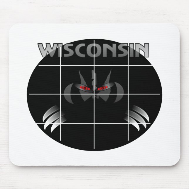 Wisconsin State Badger Design Mouse Mat (Front)