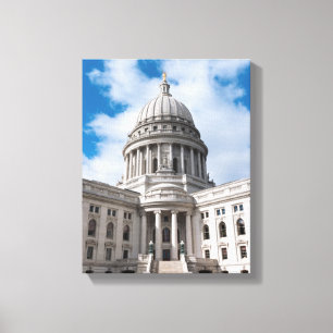 Wisconsin State Capitol Building and Entrance Canvas Print