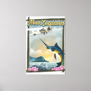 Wisconsin State fishing poster Canvas Print