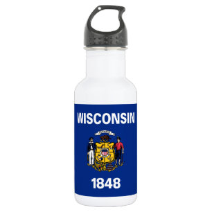 Wisconsin State Flag 532 Ml Water Bottle