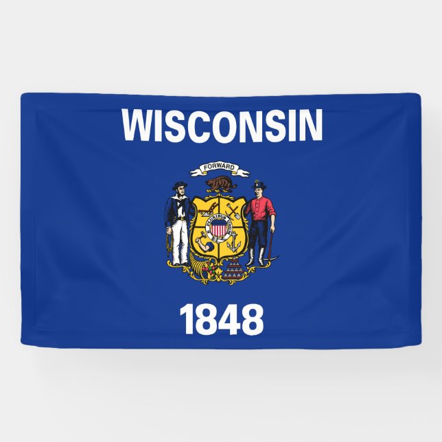 Wisconsin State Flag Banner (Horizontal)