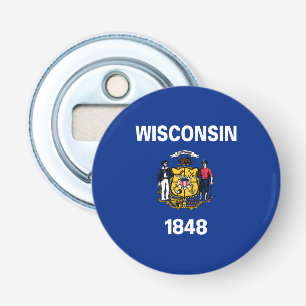 Wisconsin State Flag Bottle Opener