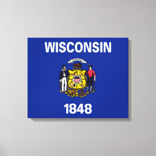 Wisconsin State Flag Design Canvas Print