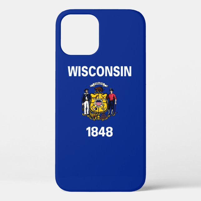 Wisconsin State Flag Design Case-Mate iPhone Case (Back)