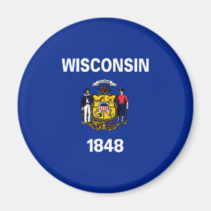 Wisconsin State Flag Design Magnet