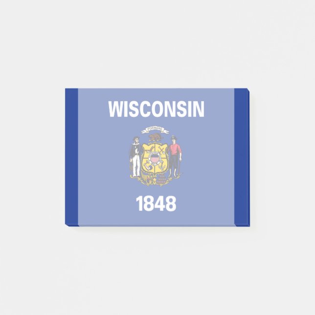 Wisconsin State Flag Design Post-it Notes (Front)