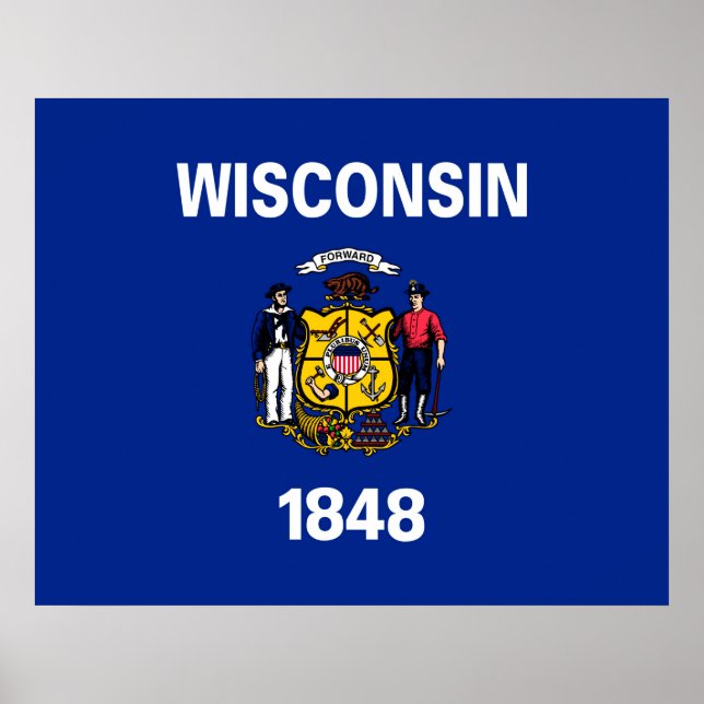 Wisconsin State Flag Design Poster (Front)