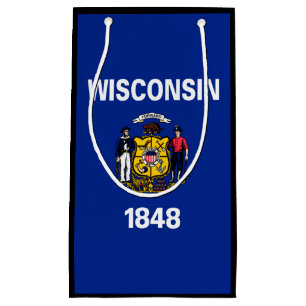 Wisconsin State Flag Design Small Gift Bag