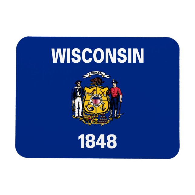 Wisconsin State Flag Magnet (Horizontal)