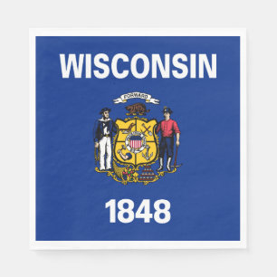 Wisconsin State Flag Napkin